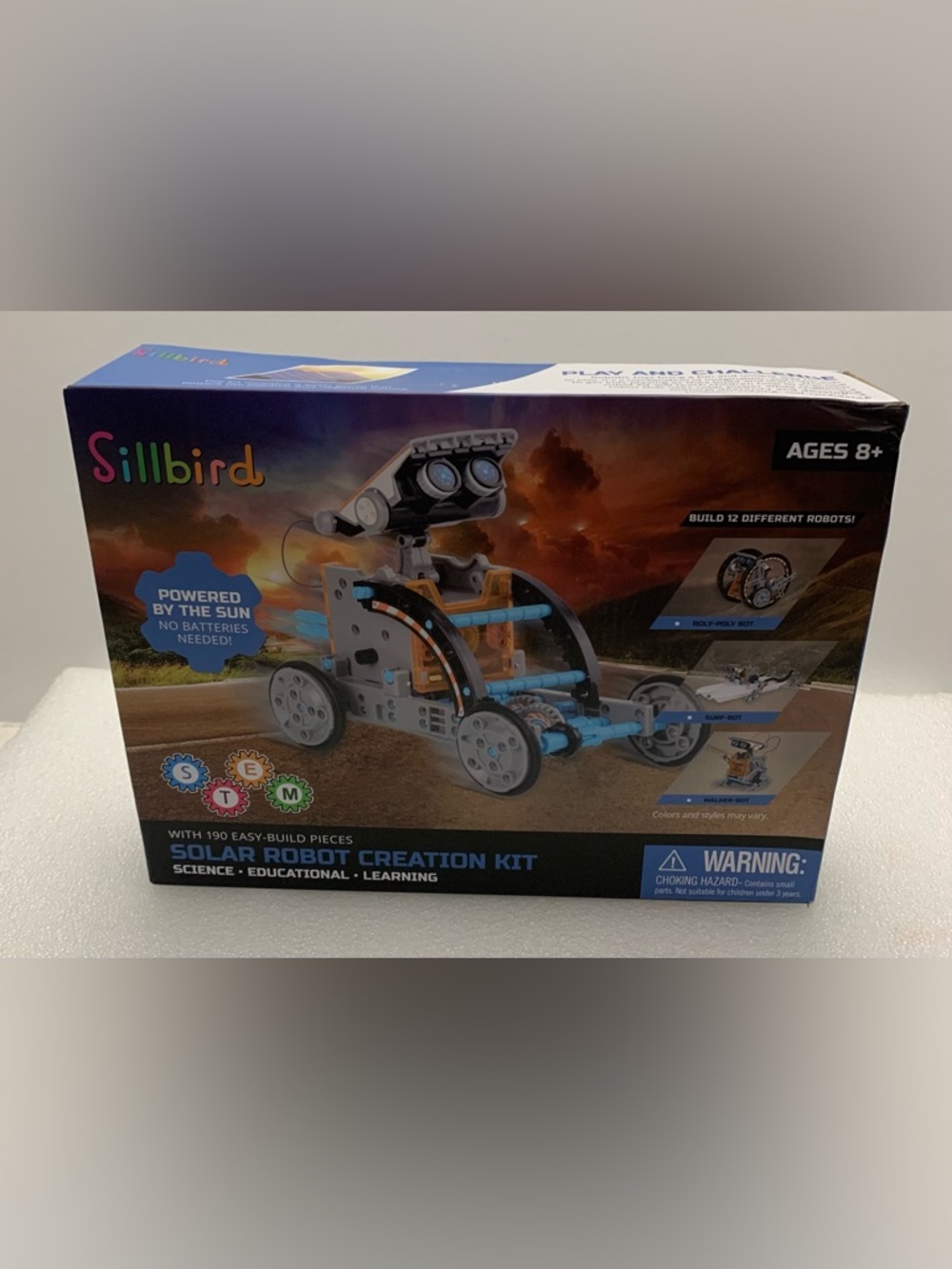 Sillbird Solar Robot Creation Kit - Blue & Gray